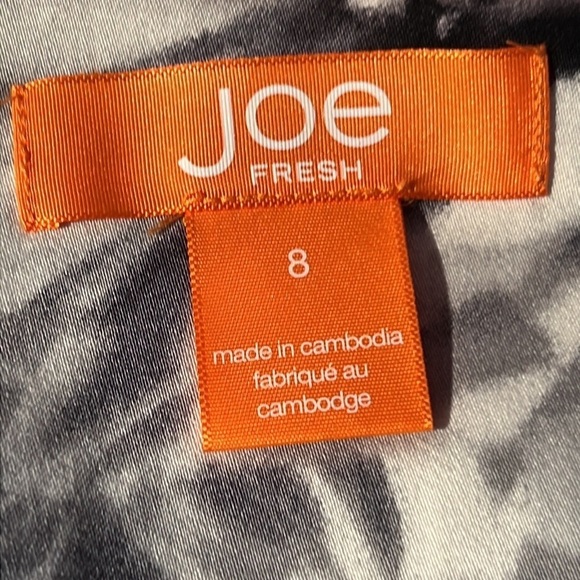 Joe Fresh Women’s Dress 8 Black White Floral Sleeveless - Picture 5 of 10